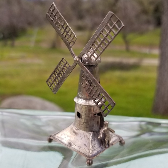Antique Dutch Sterling Silver Windmill Figurine - Picture 5 of 16